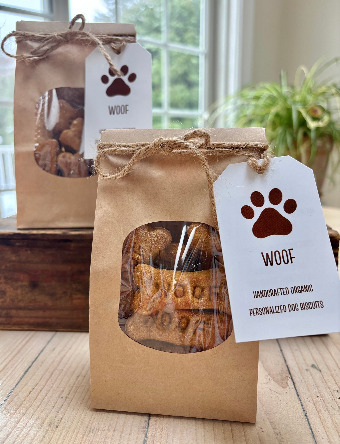 "WOOF" Stamped Sample Bag- Blueberry Oat