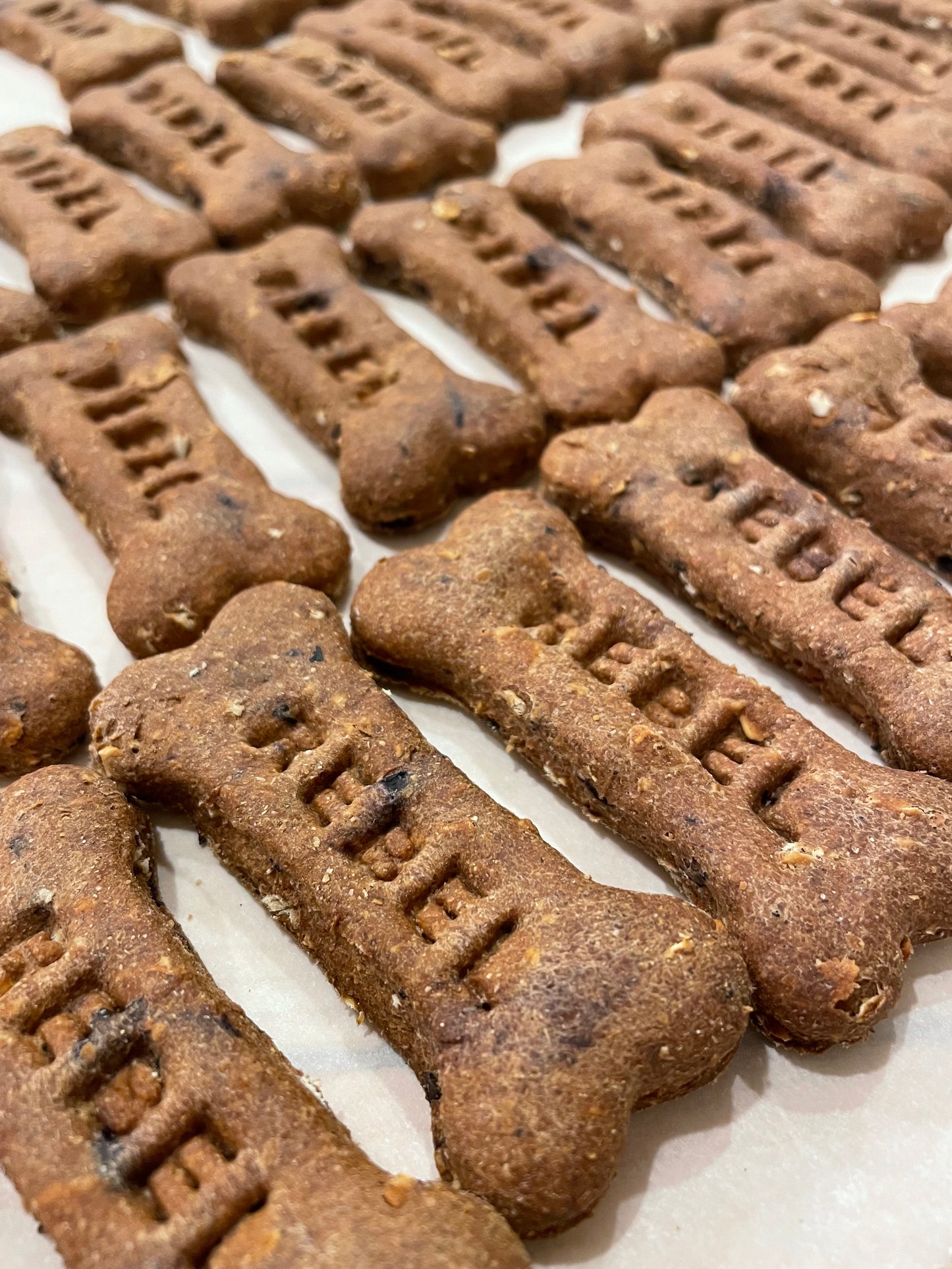 "WOOF" Stamped Blueberry Dog Biscuit